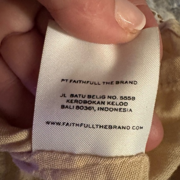 Faithfull the Brand Paisley Mini Dress in Brown and White - Picture 7 of 9